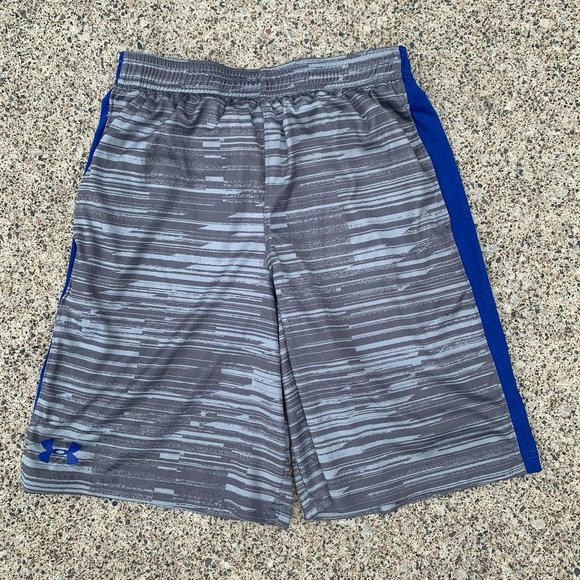 Under Armour~Basketball Shorts~Blue and Grey - Picture 1 of 3